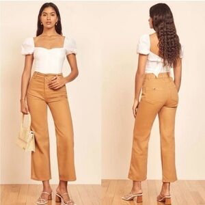 Reformation Marine Women High Rise Ankle Length Jeans Size 27 organic cotton